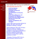 Laredo CPR Training and Certification website screenshot