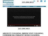 Keystone Duct Cleaning website screenshot