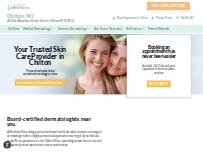 Website Screenshot Forefront Dermatology Chilton, WI