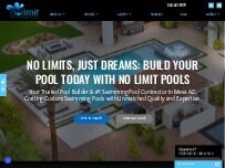 Website Screenshot No Limit Pools & Spas