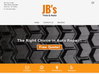 JB's Tires & Auto website screenshot