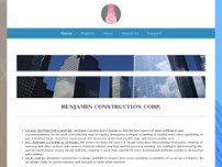 Benjamin Construction website screenshot