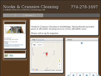 Nooks and Crannies Commercial and Residential Cleaning Service website screenshot