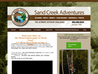 Screenshot for http://www.sandcreekadventures.com