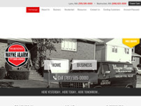 Wayne Alarm Systems website screenshot