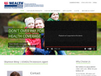 Shannon Ming With USHEALTH Advisors website screenshot