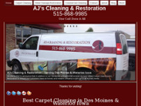 AJ's Cleaning & Restoration website screenshot