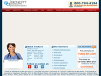 Benefit Concepts Insurance Services website screenshot