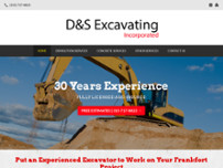 D & S Excavating Inc website screenshot