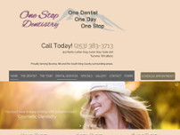 One Stop Dentistry website screenshot