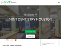 MINT Dentistry - Houston website screenshot