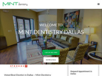 MINT Dentistry - Dallas website screenshot