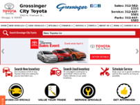 Grossinger City Toyota website screenshot