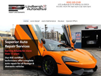 Lindbergh Automotive website screenshot