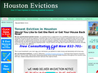 Houston Evictions website screenshot