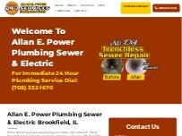 Website Screenshot Allan E. Power Plumbing