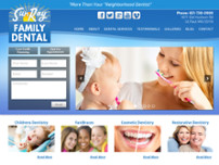Sun Ray Family Dental and Fastbraces website screenshot