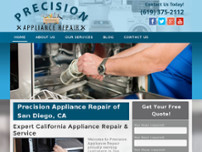 Screenshot for http://www.precisionappliancerepairca.com