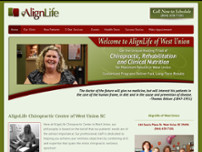 AlignLife - Chiropractic & Natural Health Center website screenshot