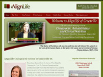 AlignLife - Chiropractic & Natural Health Center website screenshot