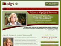 AlignLife - Chiropractic & Natural Health Center website screenshot