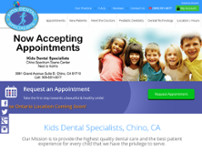 Kids Dental Specialists website screenshot