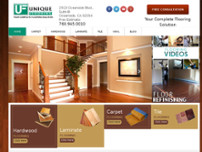 Unique Flooring website screenshot