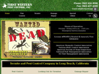 First Western Pest Control Inc. website screenshot