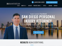 Hamparyan Personal Injury Lawyers San Diego, APC website screenshot