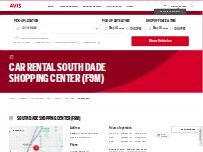 Website Screenshot Avis Car Rental