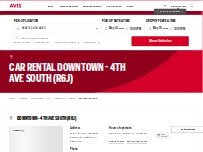 Website Screenshot Avis Car Rental