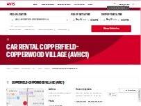 Website Screenshot Avis Car Rental