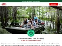Website Screenshot Cajun Encounters Tour Company