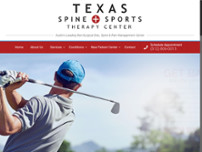 Texas Spine and Sports Therapy Center website screenshot