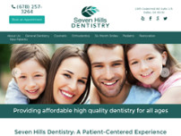 Seven Hills Dentistry website screenshot