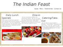 The Indian Feast website screenshot