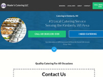Mader's Catering LLC website screenshot