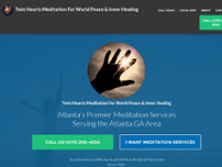 Twin Hearts Meditation For World Peace & Inner Healing website screenshot