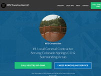MTZ Construction LLC website screenshot