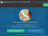 M&M Cleaning Maid Services Junk Removal & Demolition website screenshot