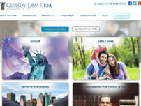 Gursoy Immigration Law Firm website screenshot