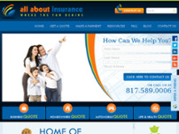 All About Insurance, Inc. website screenshot