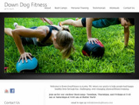 Down Dog Fitness website screenshot