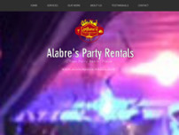Alabre's Party Rentals website screenshot