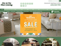 One On One Floor Covering website screenshot