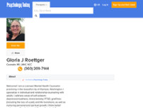 Gloria J Roettger MS LMHC NCC website screenshot