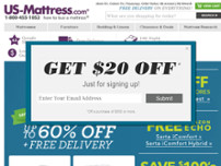 US-Mattress website screenshot