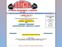 Foothill Fitness Equipment and Repairs website screenshot