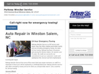 Parkway Wrecker Service website screenshot