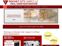 Rocket City Carpet Cleaning/Paul Davis Restoration website screenshot